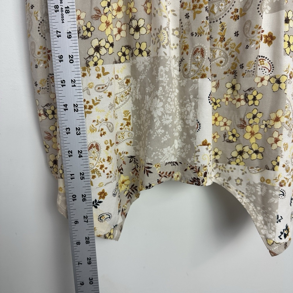 Y2K No Boundaries Smocked Floral Babydoll Top Cottagecore M Aystemtrical Fairy - Picture 10 of 11